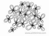 Daisies Tangle sketch template