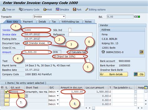 withholding tax  sap  vendor invoice payment posting