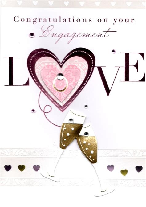 congratulations   engagement greeting card cards love kates