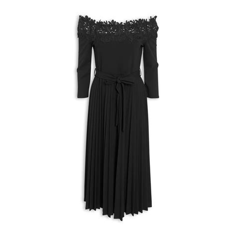 buy truworths black flare dress  truworths