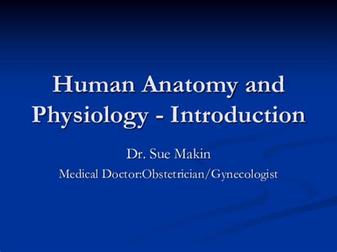 Ppt Introduction To Anatomy And Physiology Sydney