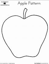 Apple Printable Printables Pattern Preschool Apples Shape Writing Fall Activities Book Patterns Blank Paper Theme Coloring Templates Template Crafts Cut sketch template