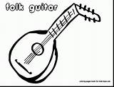 Guitar Acoustic Drawing Coloring Pages Getdrawings Line sketch template