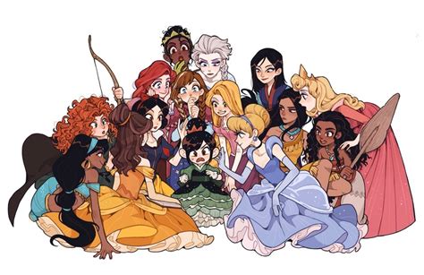 Elsa Anna Rapunzel Ariel Jasmine And 10 More Disney
