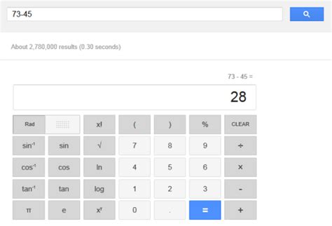 interface  google calculator