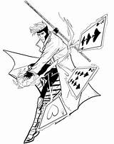 Gambit Coloring Pages Getcolorings sketch template
