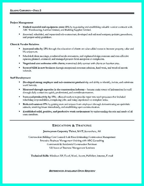 awesome simple construction superintendent resume