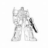 Optimus Transformers Camion Largement Megatron sketch template