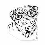 Pug Coloring Pages Printable Pugs Puppy Print Drawing Harry Dog Christmas Kids Colouring Clipart Cute Potter Sheets Color Girls Cartoon sketch template