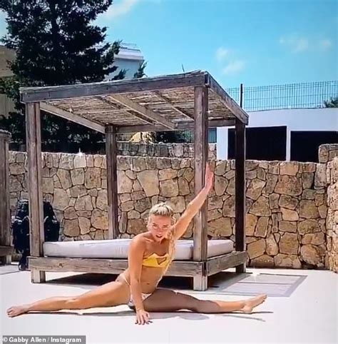 love island s gabby allen shows off her flexibility as she