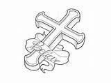 Cross Banner Crosses Drawing Wooden Line Rosary Jesus Pencil Tattoo Drawings 3d Tattoos Designs Heart Roses Stencil Easy Sketch Cool sketch template