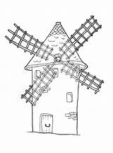 Windmill Coloring Windmills Moulin Pages Kids Fun Embroidery Patterns Drawings 16kb sketch template