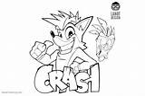 Crash Bandicoot Coloring Pages Template sketch template