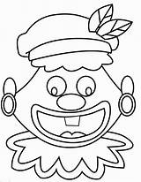 Piet Para Kleurplaat Zwarte Loco Gekke Dibujo Colorear Cara Gezicht Silly Coloring Face Fouettard Coloriage Pere Educima Pages Large Père sketch template