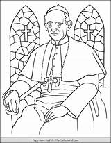 Coloring Pope Paul Saint Thecatholickid Pages Catholic September Born 1897 Papacy 1978 August 26th Church Began Died 1963 June Comment sketch template