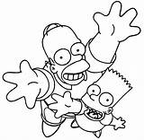 Simpsons Homer Wecoloringpage Bart sketch template