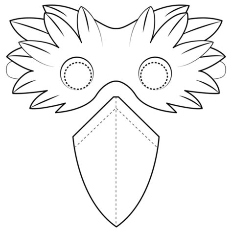 bird beak mask coloring page  printable coloring pages