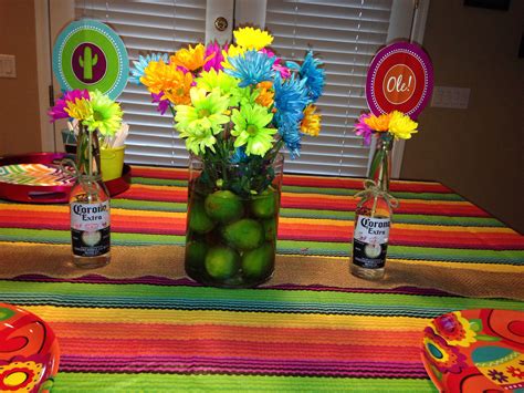 Pin By Marla Kuehn On Parties By Me Fiesta Party Centerpieces
