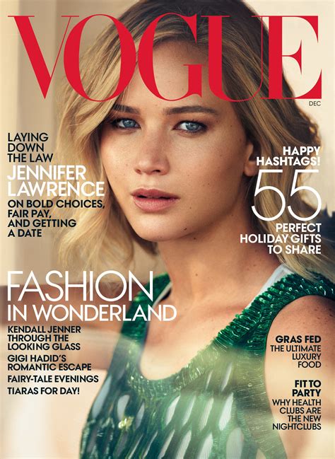 jennifer lawrences cover story  vogue magazines december  issue