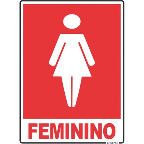 placa sinalização banheiro feminino pvc 15x20cm grespan mercado livre