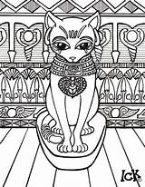Egyptian Coloring Cat Pages Bastet Go Egypt Deviantart Baby Colouring Bast Ancient Colour Print Printable Adult Template Drawing Wiccan Books sketch template
