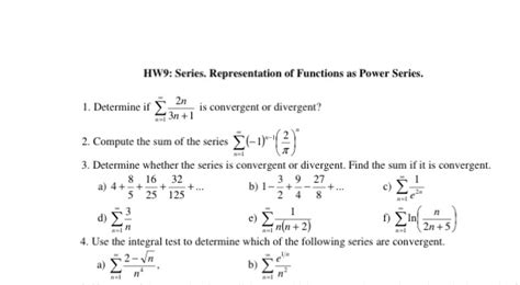 Solved Determine If Sigma Infinity N 1 2n 3n 1 Is