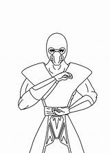 Colorir Cero Mortal Kombat Bajo Máscara sketch template