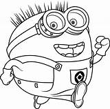 Jerry Minion Coloring Running Pages Minions Categories Cartoon sketch template
