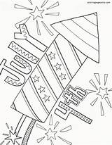 4th Fireworks Fourth Doodles sketch template