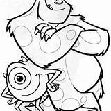 Coloring Monsters Inc Mike Companion Three Sulley Partner Perfect sketch template