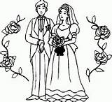 Marriage Coloring Ceremony Drawing Doves Hearts Decoration Wedding Getdrawings sketch template