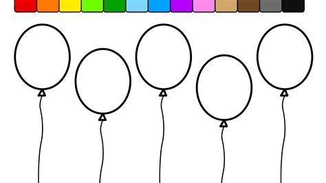 balloon coloring  balloon coloring
