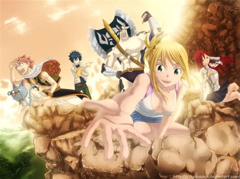 Armor Blonde Hair Breasts Cleavage Erza Scarlet Fairy Tail