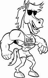 Coloring Funny Pages Horse Printable Kids Color Silly Colouring Print Turkey Cartoon War Face Lifeguard Fun Cool Faces Colorings Getcolorings sketch template
