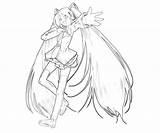 Miku Hatsune Coloriage Vocaloid Coloringhome Mik Años sketch template