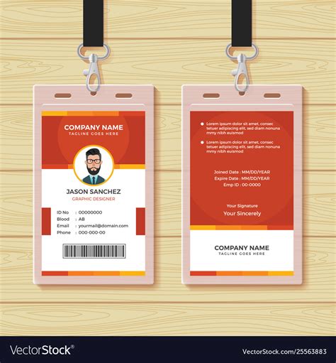 employee id badge template