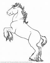 Horse Draft Coloring Pages Rearing Deviantart Printable Horses Sheets Color Shire Popular Draught Getcolorings Drawings Template sketch template
