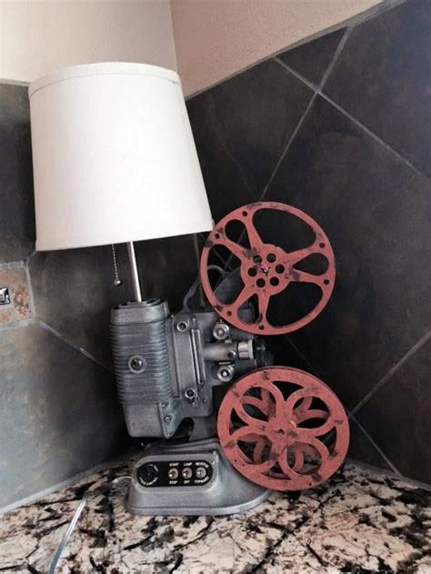 Custom Vintage 8mm Projector Table Lamp By Ginger Hawk Customs