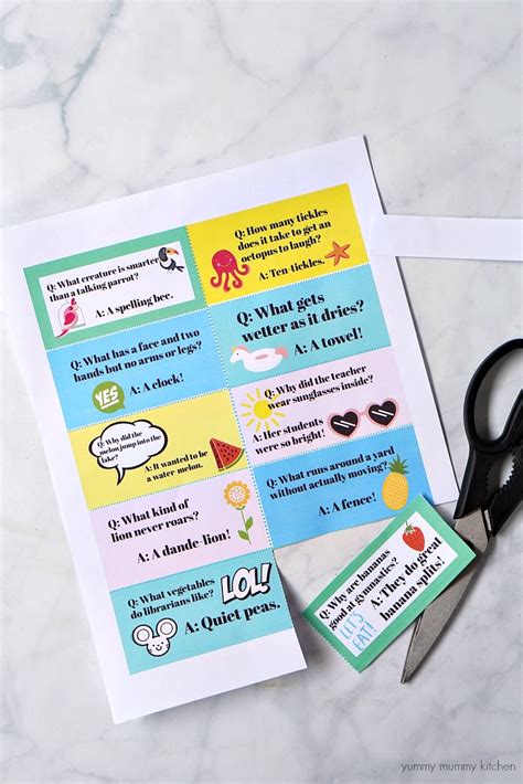 lunch box jokes  printable