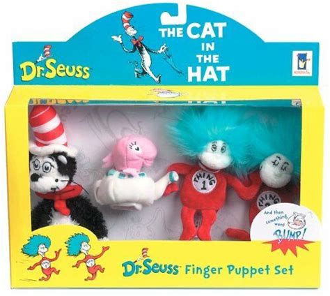 dr seuss finger puppets boxed set    fish cat