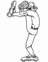 Honkbal Pitcher Werper sketch template