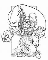 Coloring Orc Warcraft Sketch Sketchite Warlock Gfyork Designlooter Baby sketch template