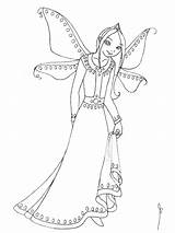 Coloring Fairy Pages Fairies Popular sketch template