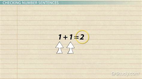 number sentence definition examples video lesson