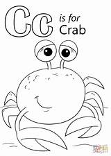 Crab Supercoloring Alphabet Toddlers Gackt Drukuj sketch template