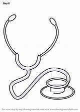 Stethoscope Draw Drawing Step Template Objects Drawings Everyday Pages Doctor Coloring Kids Learn Clip Getdrawings Paintingvalley sketch template