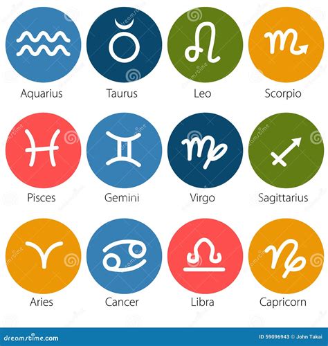 ensemble astrologique dicone de signe de zodiaque illustration de
