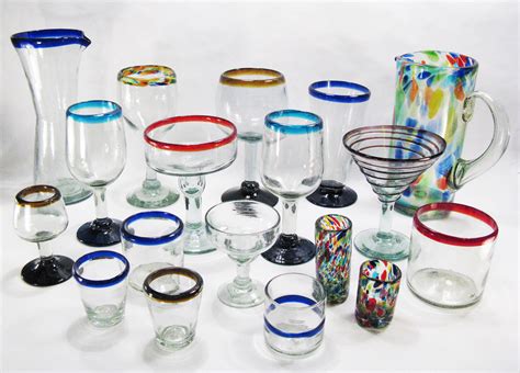 Drinking Glasses Mexican Hand Blown Glass For Your Bar Kitchen And