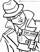 Coloring Printable Pages Spy Kids Detective Printables Fbi Crime Scene Secret Atlanta Falcons Coolest Agent Flashlight Party Sheets Print Vbs sketch template