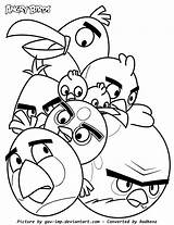 Angry Birds Coloring Pages Pile Artworks Printable Books sketch template
